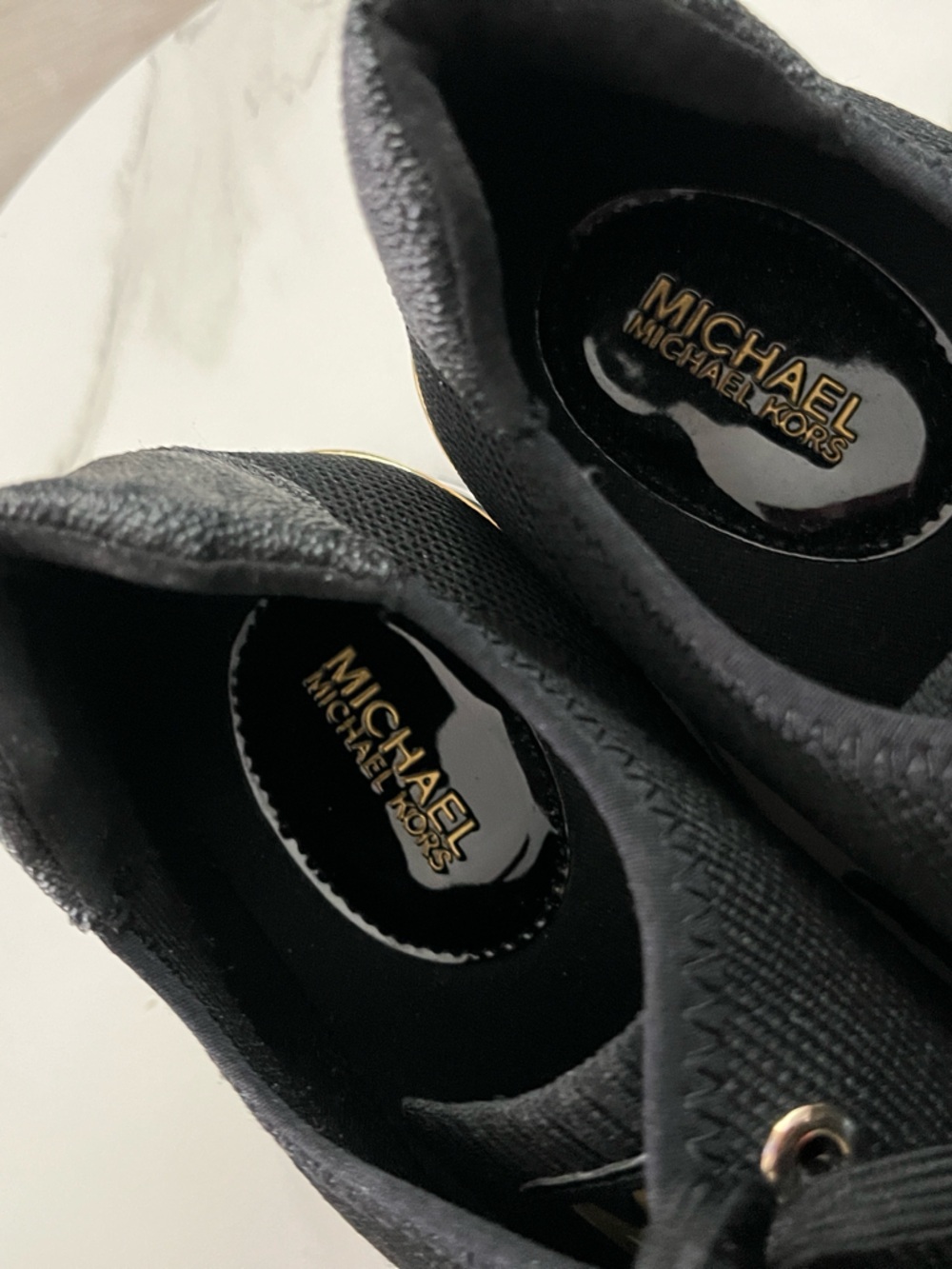 Michael Kors Black Knit Platform Sneakers - Picture 9 of 13
